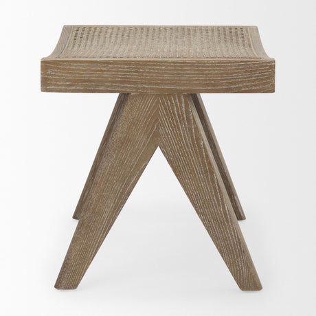 Mercana Arvin 21.7L x 17.7W x 18.1H Medium Brown Wooden Stool