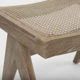 Mercana Arvin 21.7L x 17.7W x 18.1H Medium Brown Wooden Stool