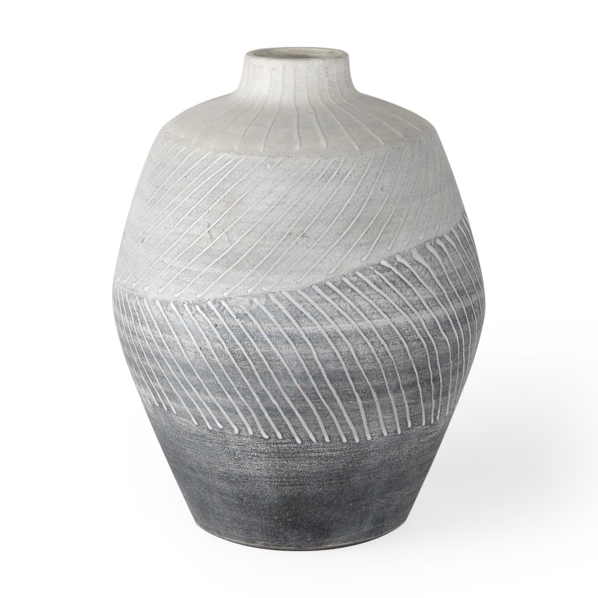 Mercana Blume 10H Off-White w/ Gray Textured Vase
