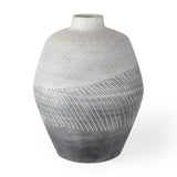 Mercana Blume 10H Off-White w/ Gray Textured Vase