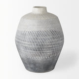 Mercana Blume 10H Off-White w/ Gray Textured Vase