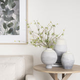 Mercana Blume 12.5H Off-White w/ Gray Textured Vase