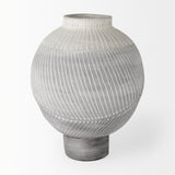 Mercana Blume 12.5H Off-White w/ Gray Textured Vase