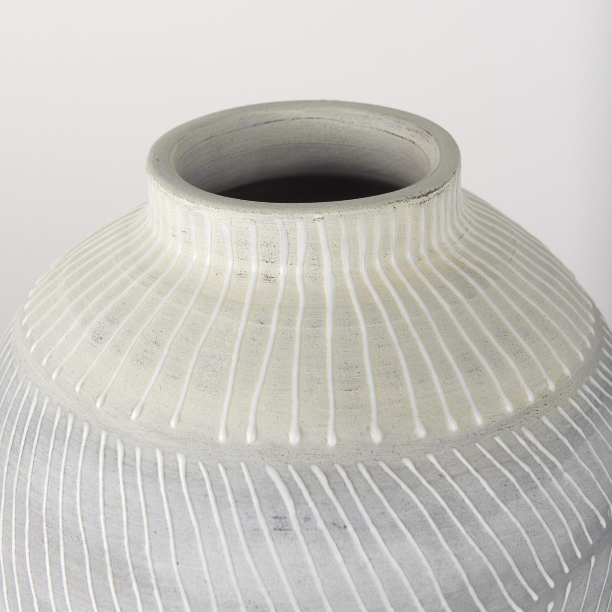 Mercana Blume 12.5H Off-White w/ Gray Textured Vase