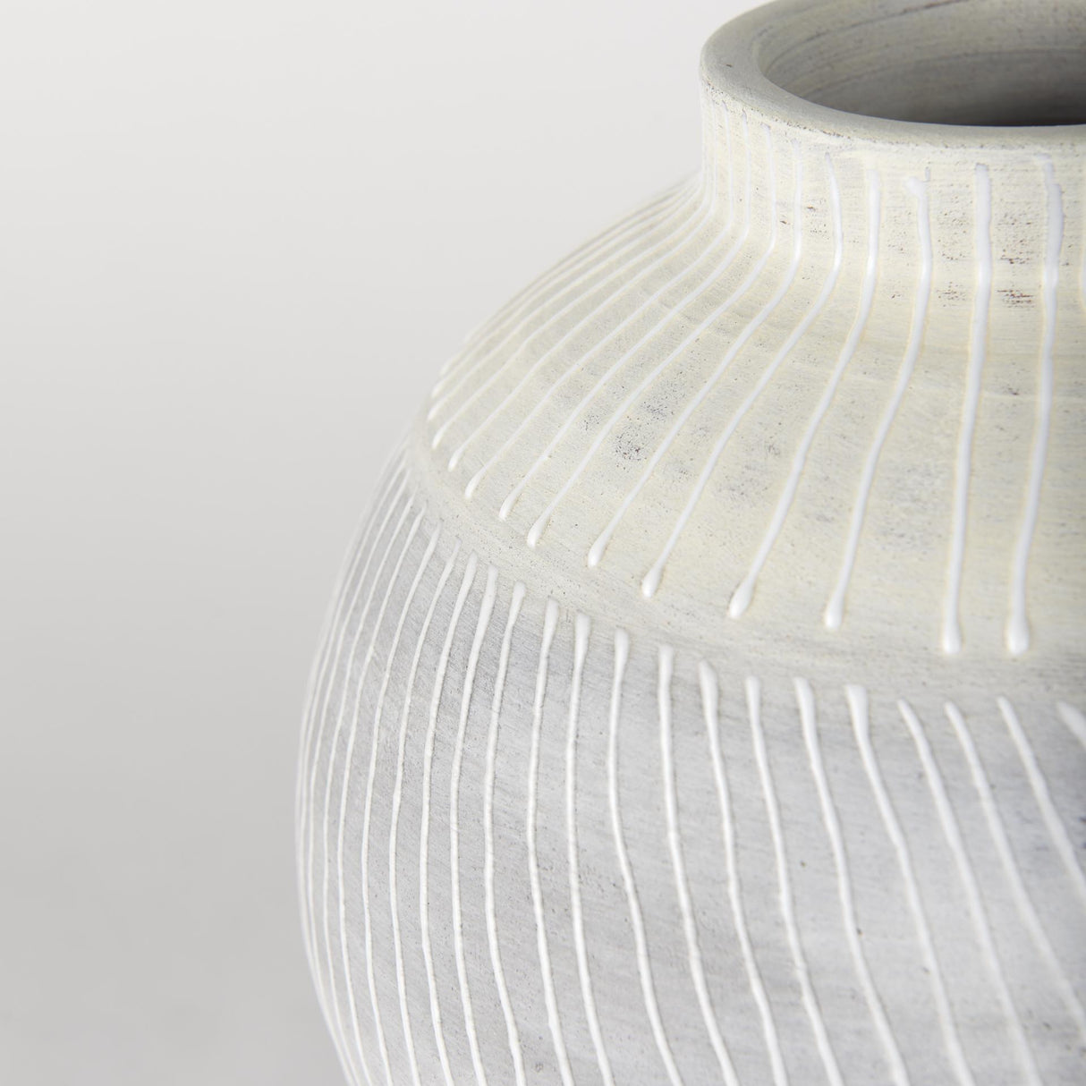 Mercana Blume 12.5H Off-White w/ Gray Textured Vase