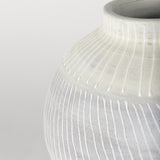 Mercana Blume 12.5H Off-White w/ Gray Textured Vase