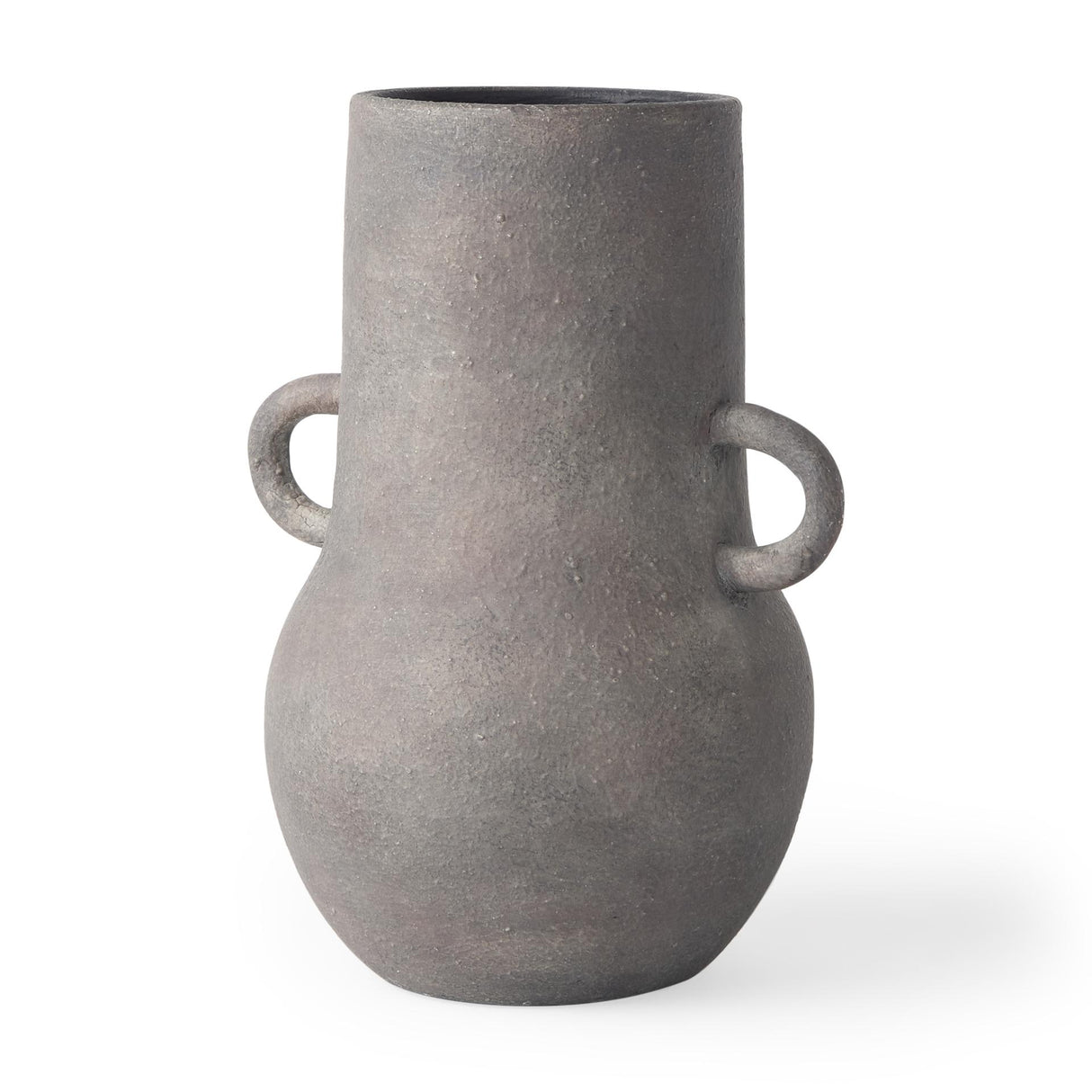 Mercana Armani 10.4H Brown-Gray Double Ear Ceramic Vase