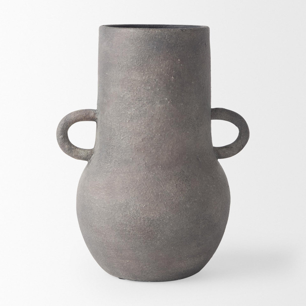 Mercana Armani 10.4H Brown-Gray Double Ear Ceramic Vase