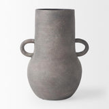 Mercana Armani 10.4H Brown-Gray Double Ear Ceramic Vase