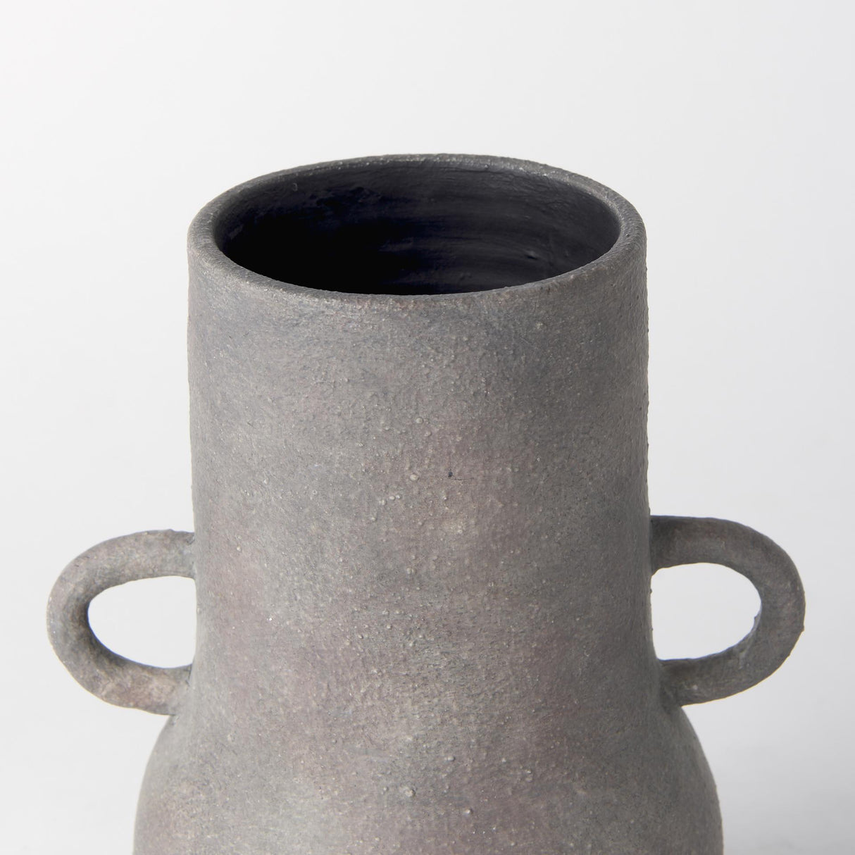 Mercana Armani 10.4H Brown-Gray Double Ear Ceramic Vase
