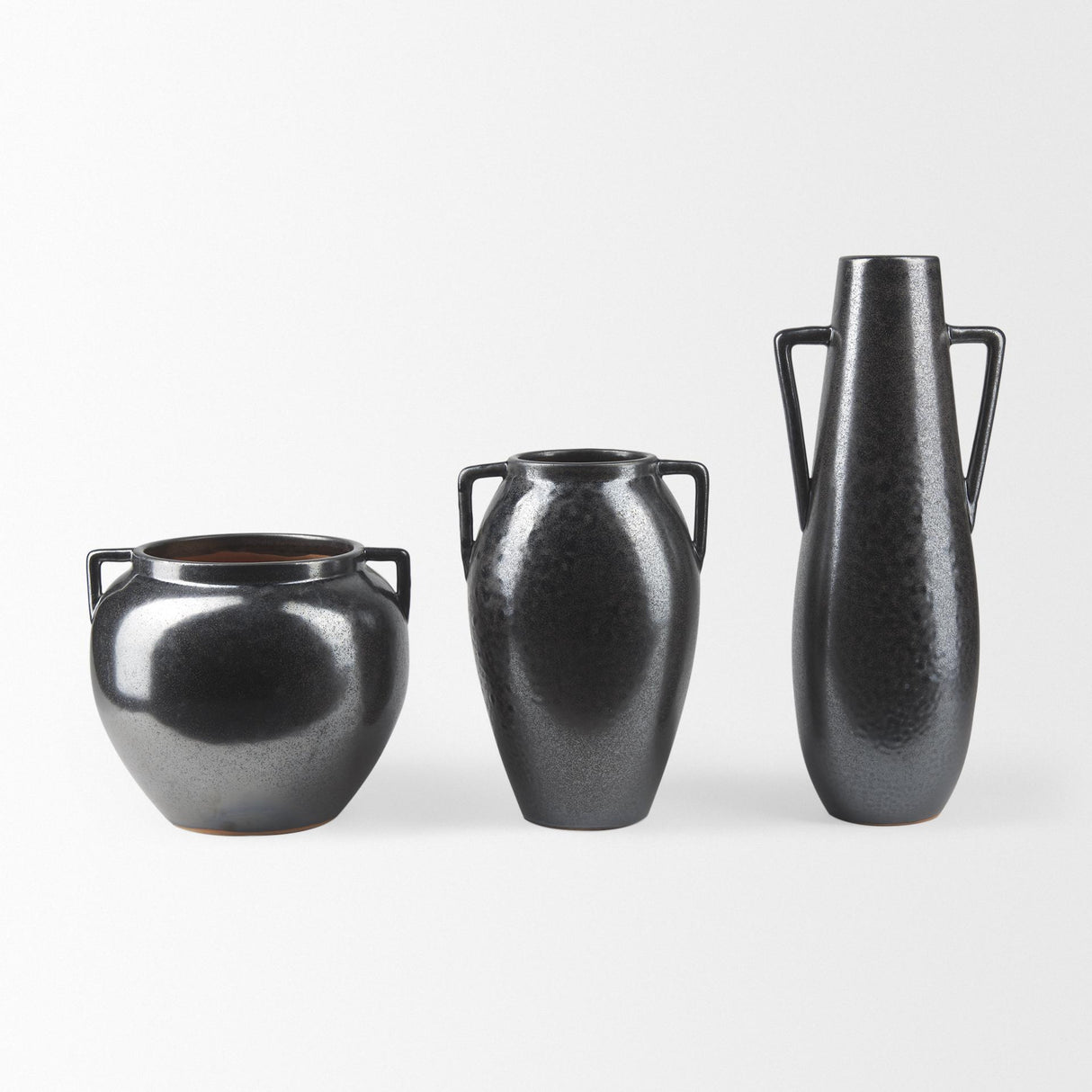 Mercana Kora Medium Dark Metallic Double Ear Vase