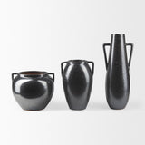 Mercana Kora Medium Dark Metallic Double Ear Vase