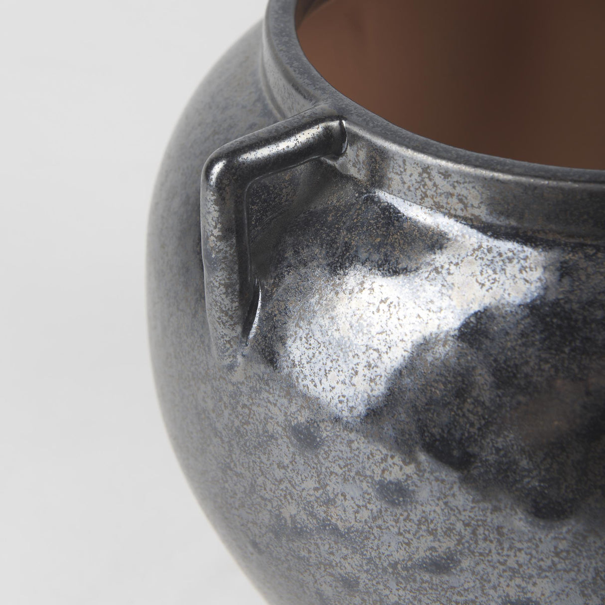 Mercana Kora Short Dark Metallic Double Ear Vase