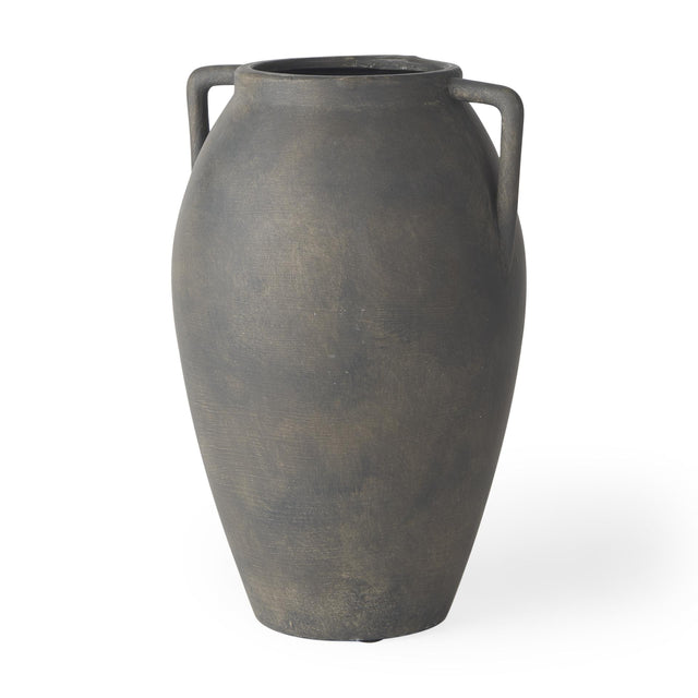 Mercana Kilian Medium Brown-Gray Double Ear Vase