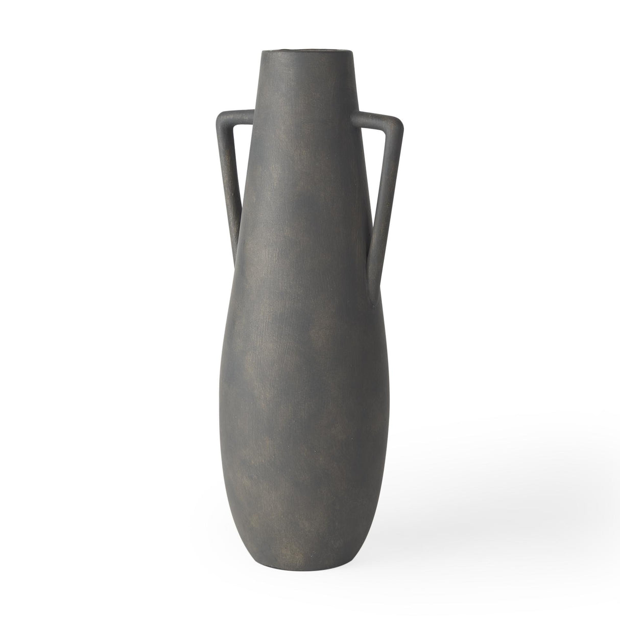 Mercana Kilian Tall Matte Brown-Gray Double Ear Vase