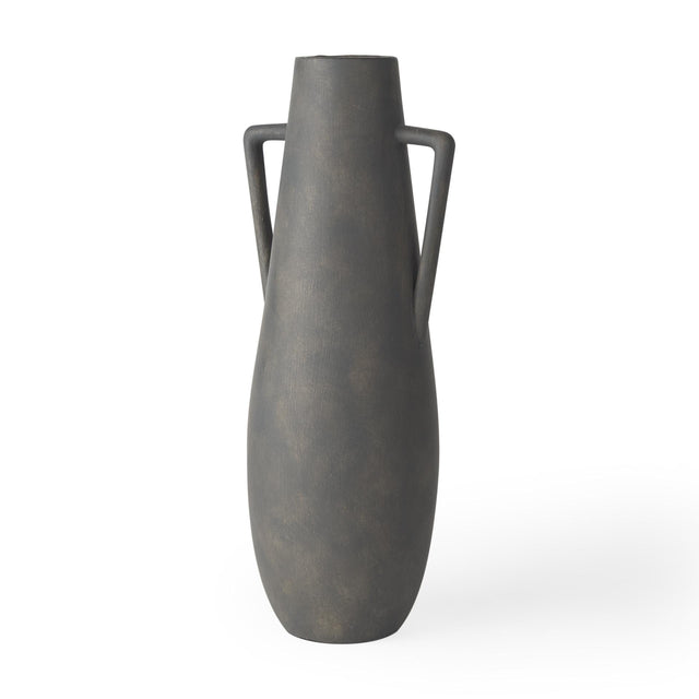 Mercana Kilian Tall Matte Brown-Gray Double Ear Vase
