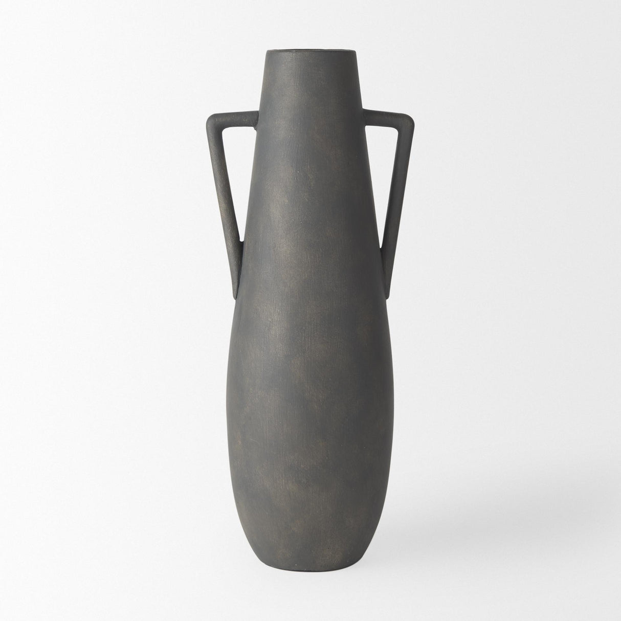Mercana Kilian Tall Matte Brown-Gray Double Ear Vase