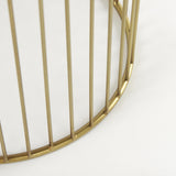 Mercana Shani Set of 2 Round, Gold Metal w/ Glass Accent Tables