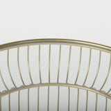 Mercana Shani Set of 2 Round, Gold Metal w/ Glass Accent Tables