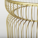 Mercana Shani Set of 2 Round, Gold Metal w/ Glass Accent Tables