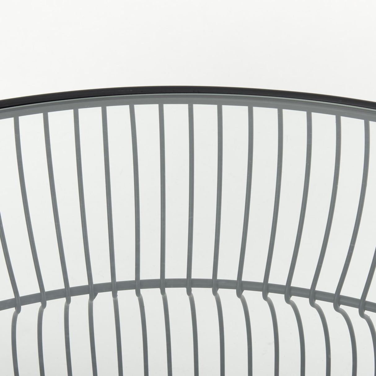 Mercana Shani Round Black Metal w/ Glass Coffee Table