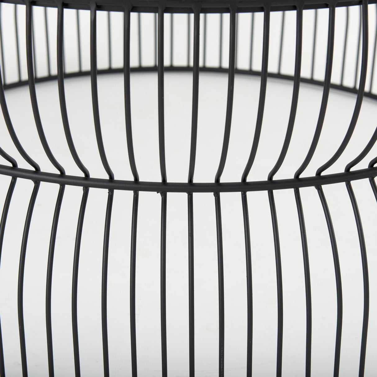 Mercana Shani Round Black Metal w/ Glass Coffee Table