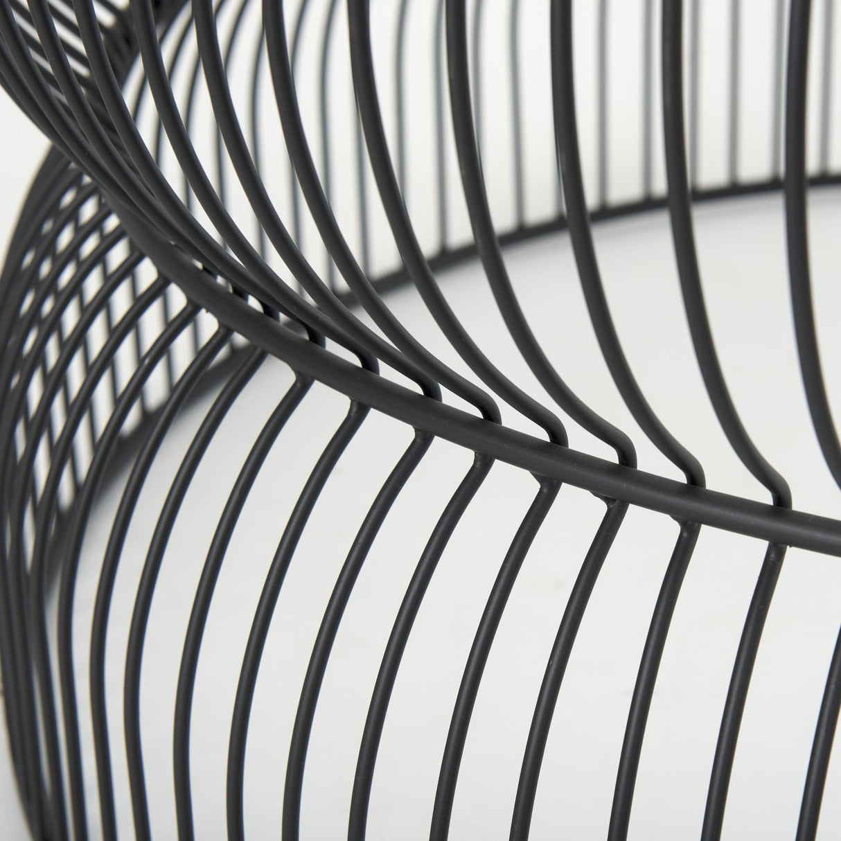 Mercana Shani Round Black Metal w/ Glass Coffee Table