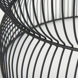 Mercana Shani Round Black Metal w/ Glass Coffee Table