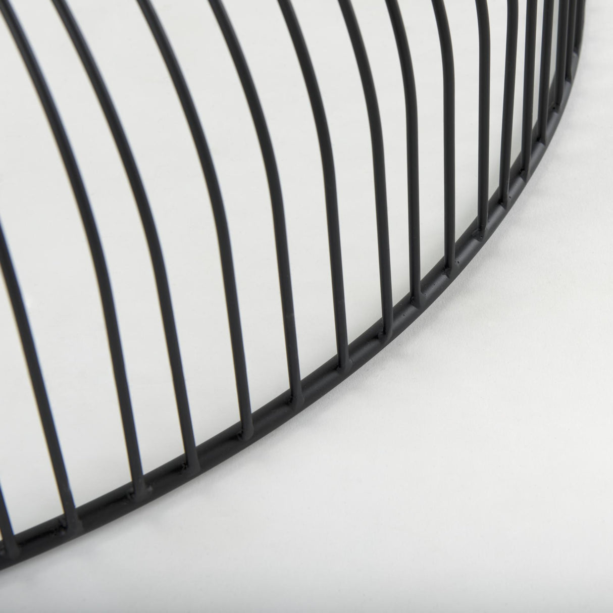 Mercana Shani Round Black Metal w/ Glass Coffee Table