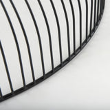 Mercana Shani Round Black Metal w/ Glass Coffee Table