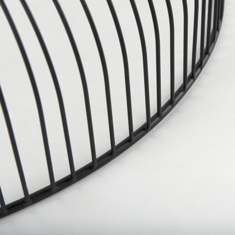 Mercana Shani Round Black Metal w/ Glass Coffee Table