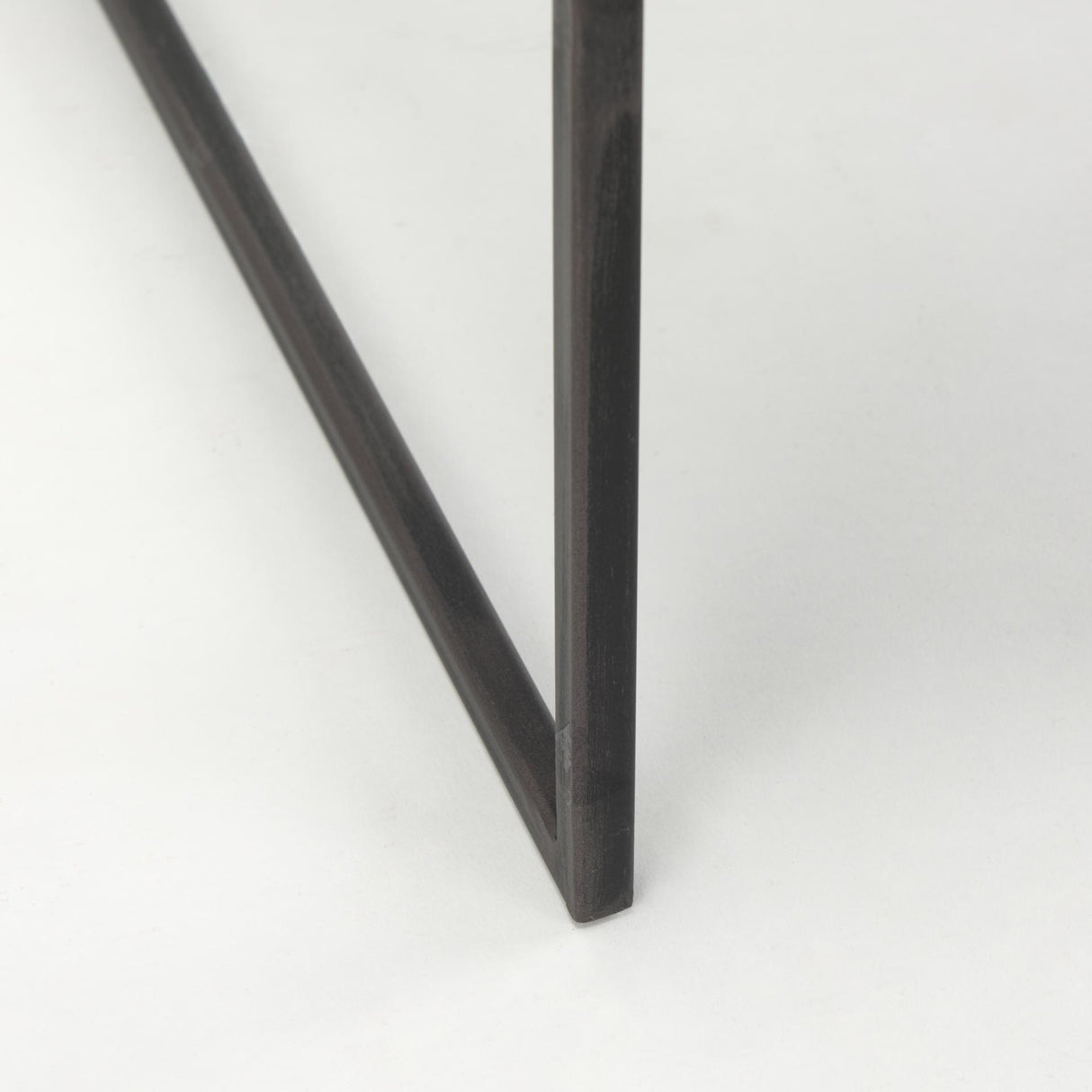 Mercana Ronin 22"H Square 2-Tier Wood w/ Black Metal Accent Table