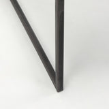 Mercana Ronin 22"H Square 2-Tier Wood w/ Black Metal Accent Table