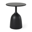 Mercana Talulla 16.5L x 16.5W x 19.7H Matte Black Metal Accent Table