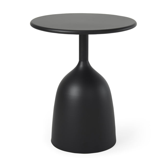 Mercana Talulla 16.5L x 16.5W x 19.7H Matte Black Metal Accent Table