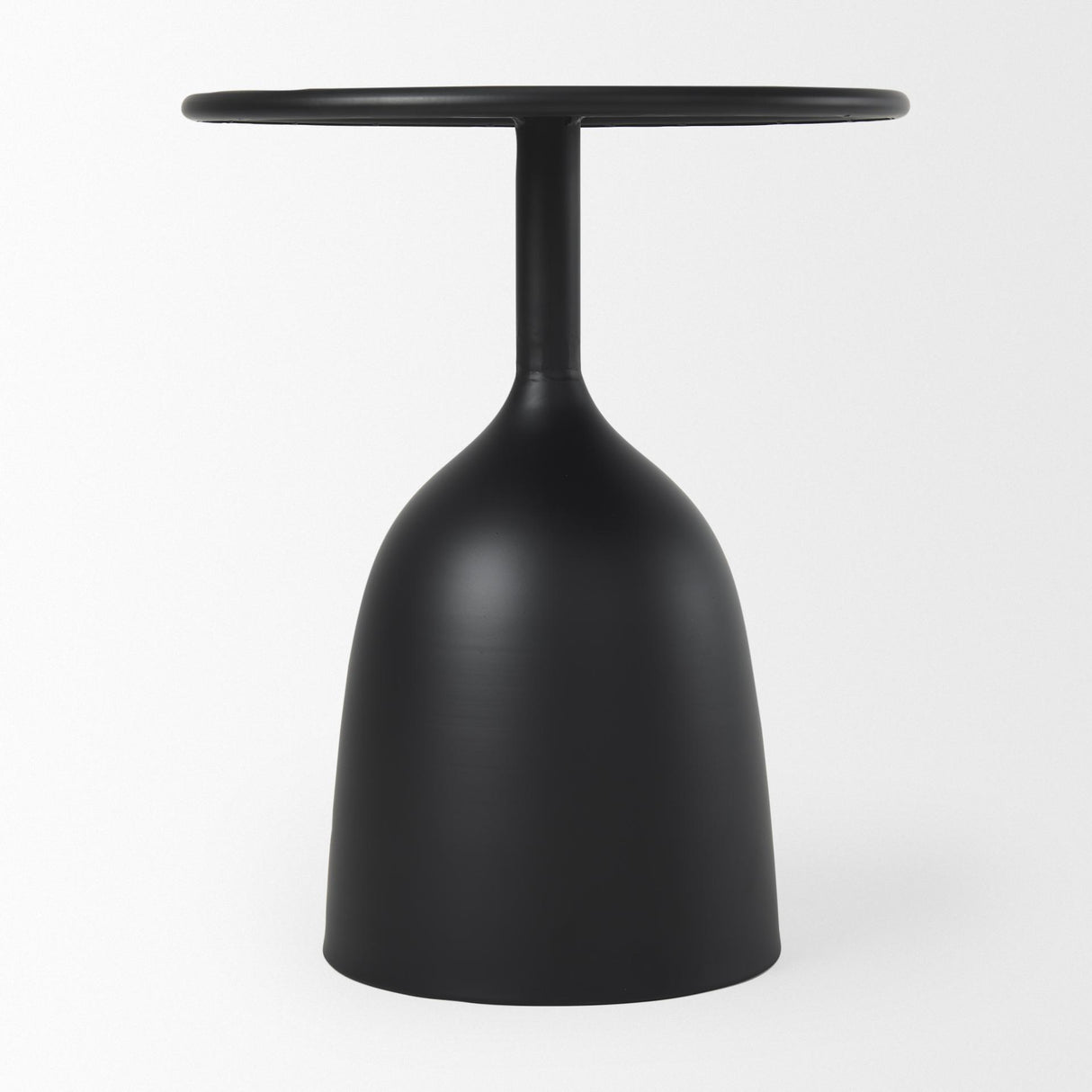 Mercana Talulla 16.5L x 16.5W x 19.7H Matte Black Metal Accent Table