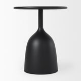 Mercana Talulla 16.5L x 16.5W x 19.7H Matte Black Metal Accent Table