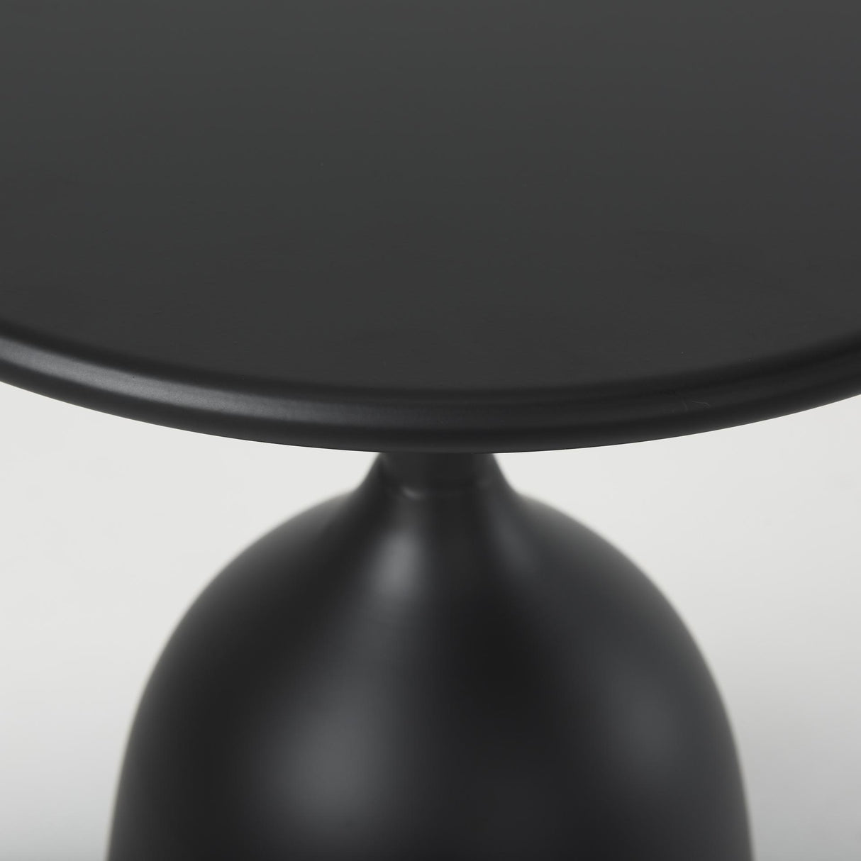 Mercana Talulla 16.5L x 16.5W x 19.7H Matte Black Metal Accent Table
