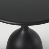 Mercana Talulla 16.5L x 16.5W x 19.7H Matte Black Metal Accent Table