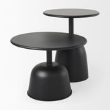 Mercana Talulla 16.5L x 16.5W x 19.7H Matte Black Metal Accent Table