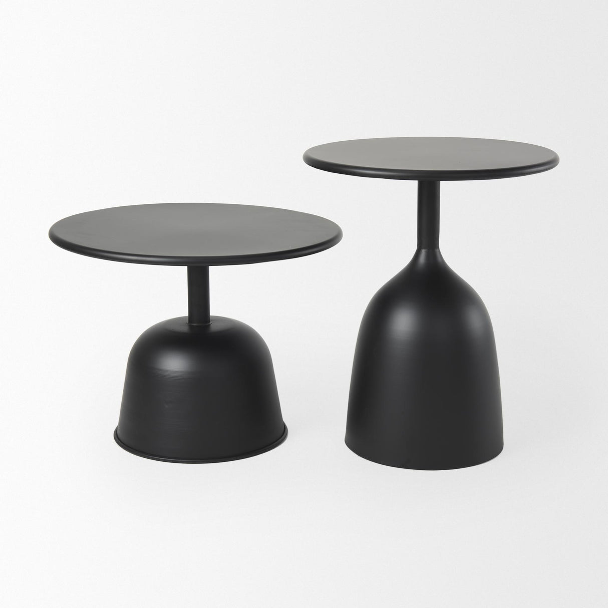 Mercana Talulla 16.5L x 16.5W x 19.7H Matte Black Metal Accent Table