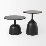 Mercana Talulla 16.5L x 16.5W x 19.7H Matte Black Metal Accent Table