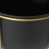 Mercana Danica Set of 2 Matte Black Metal Plant Stands