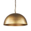 Mercana Karina 24" Round Brass-tone Hammered Metal Dome Pendant Light