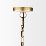 Mercana Karina 24" Round Brass-tone Hammered Metal Dome Pendant Light