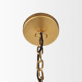 Mercana Karina 24" Round Brass-tone Hammered Metal Dome Pendant Light