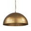 Mercana Karina 36" Round Brass-tone Hammered Metal Dome Pendant Light