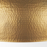 Mercana Karina 36" Round Brass-tone Hammered Metal Dome Pendant Light