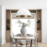 Mercana Juniper 36" Round White Dome Pendant Light