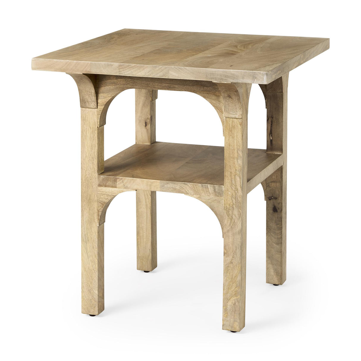 Mercana Candace Light Wood Bridge Accent Table